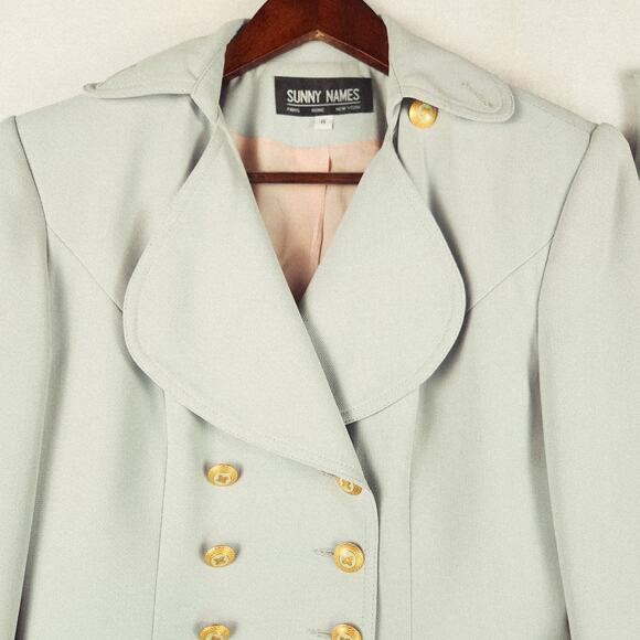 Sunny Names Vintage Skirt & Jacket Set Women’s SZ 8 High Twist Poly Made in USA - Picture 6 of 16